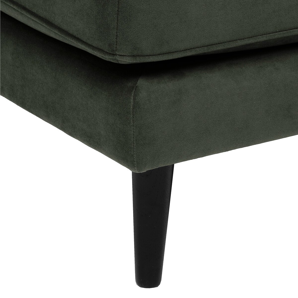 Pufe CANDICE verde escuro em veludo 45x64x91cm