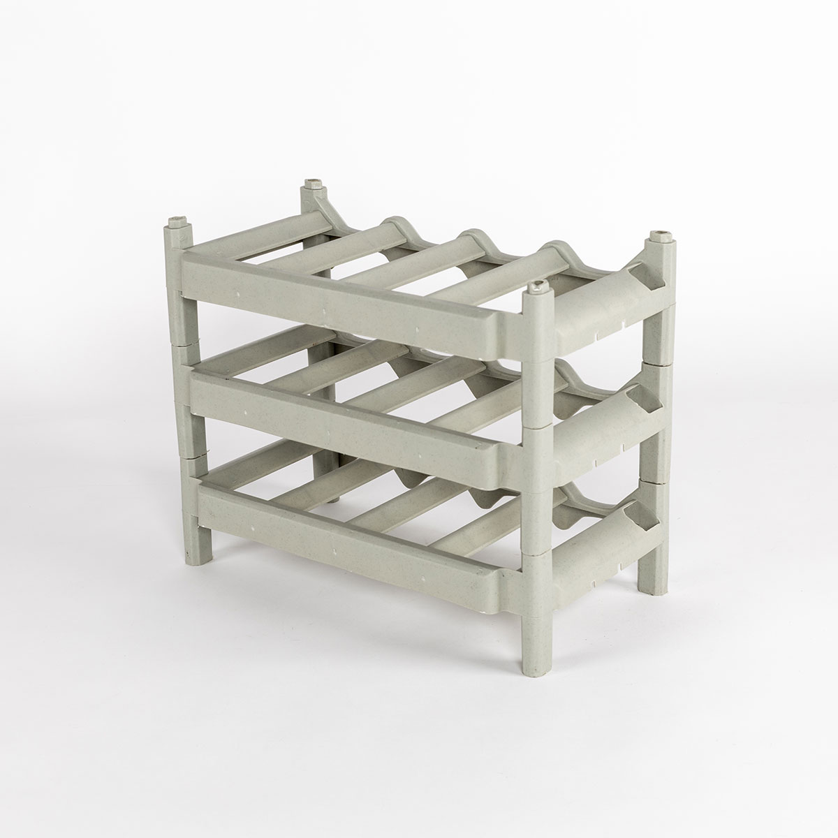 Conjunto de 3 garrafeiras verde para 12 garrafas