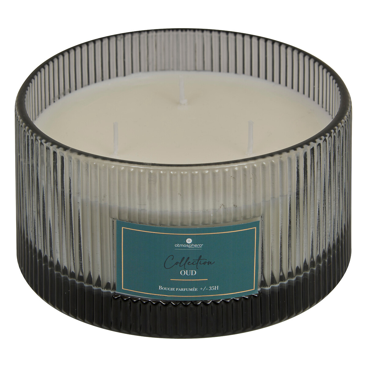 Vela perfumada com casti&ccedil;al de vidro ALBIE oud  635gr