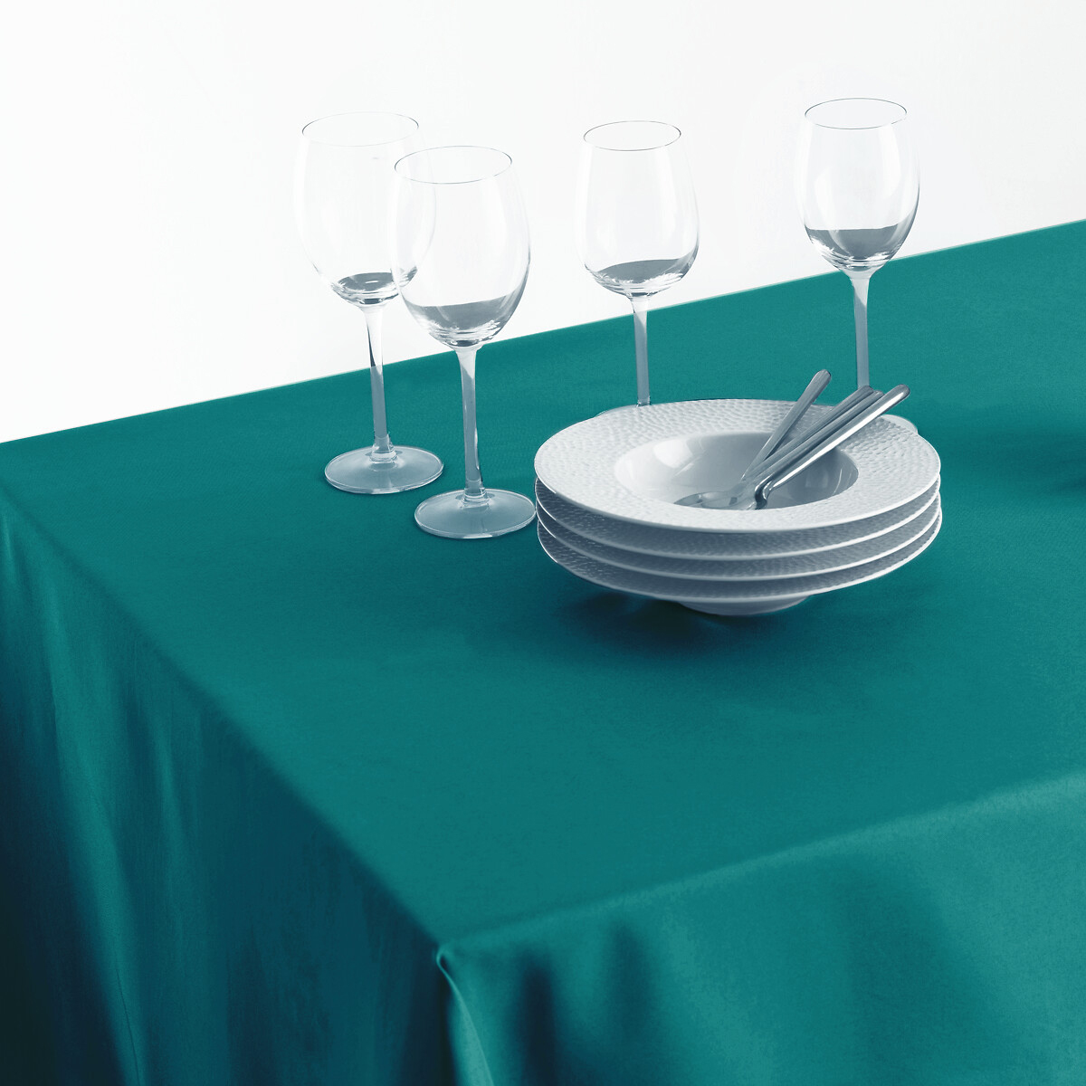 Toalha de mesa azul anti-manchas 140x240cm