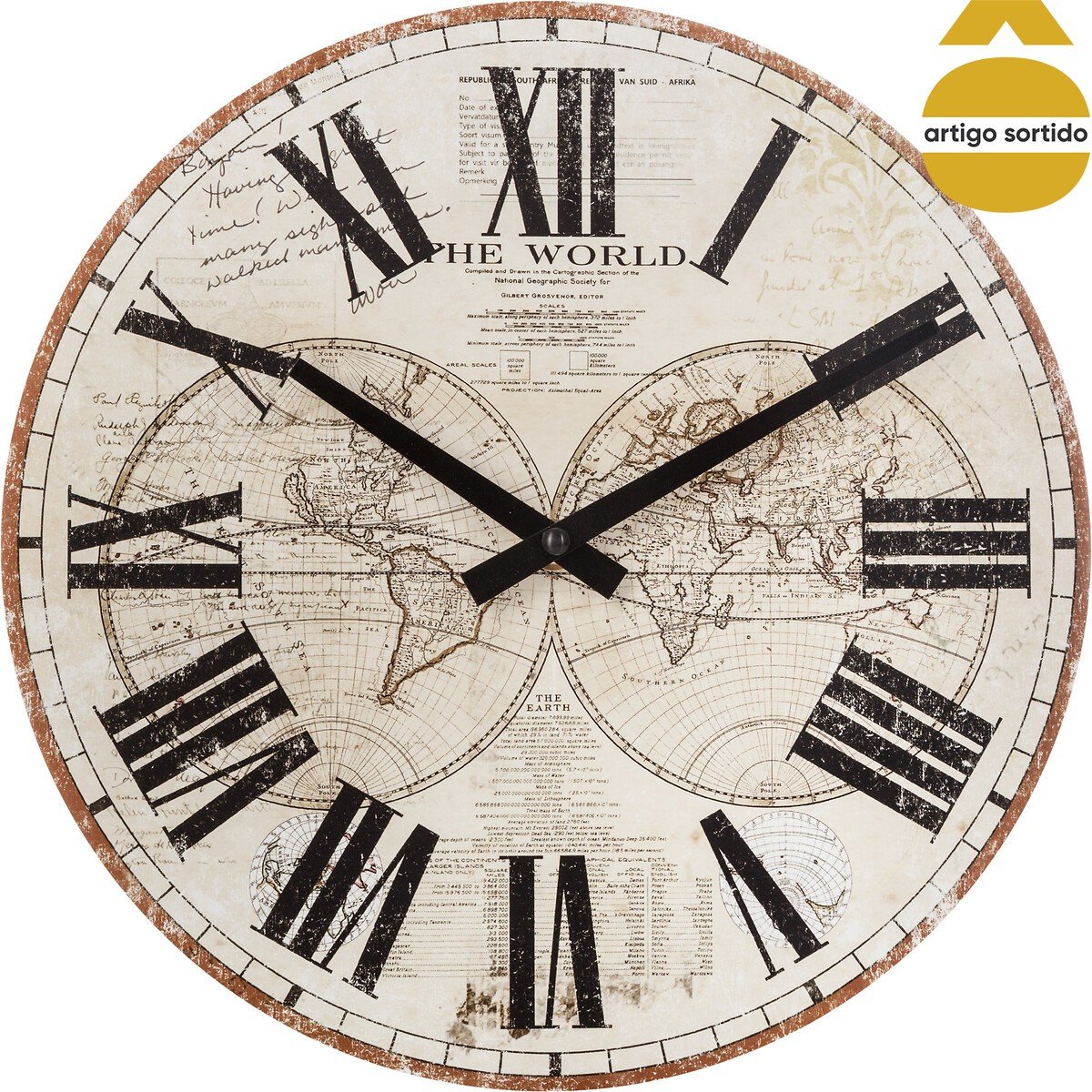 Relógio decorativo de parede  28cm,  Relógio decorativo de parede  28cm