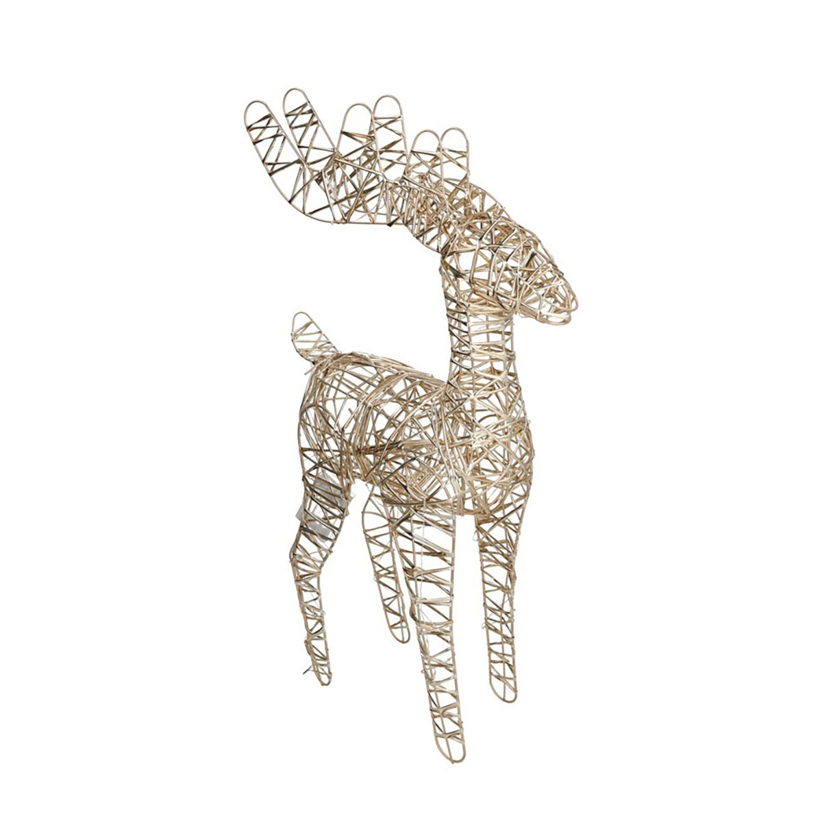 Rena luminosa dourada com 120 led's