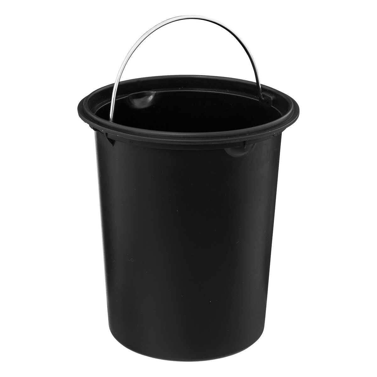 Balde wc preto em metal soft close 3l