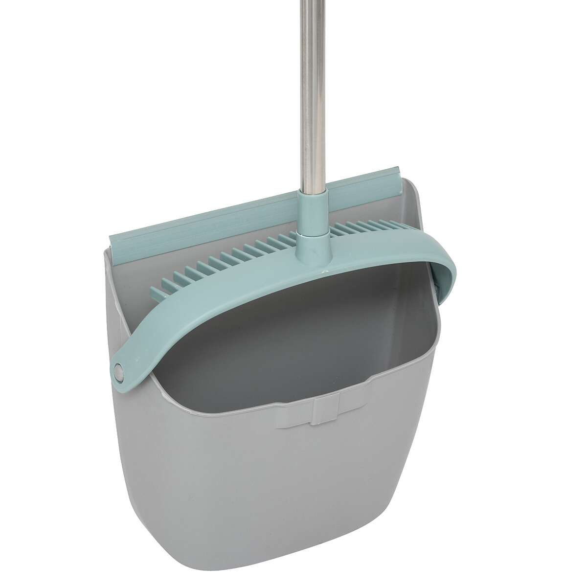 Vassoura com pá giratória cinza