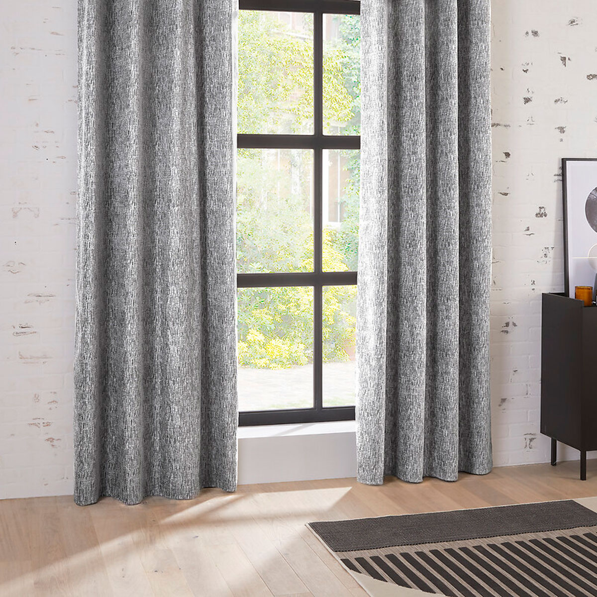 Cortina PIO opaca cinza 140x260cm