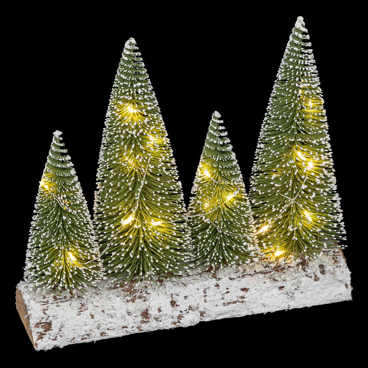 Tronco decorativo com 4 pinheiros 20 leds