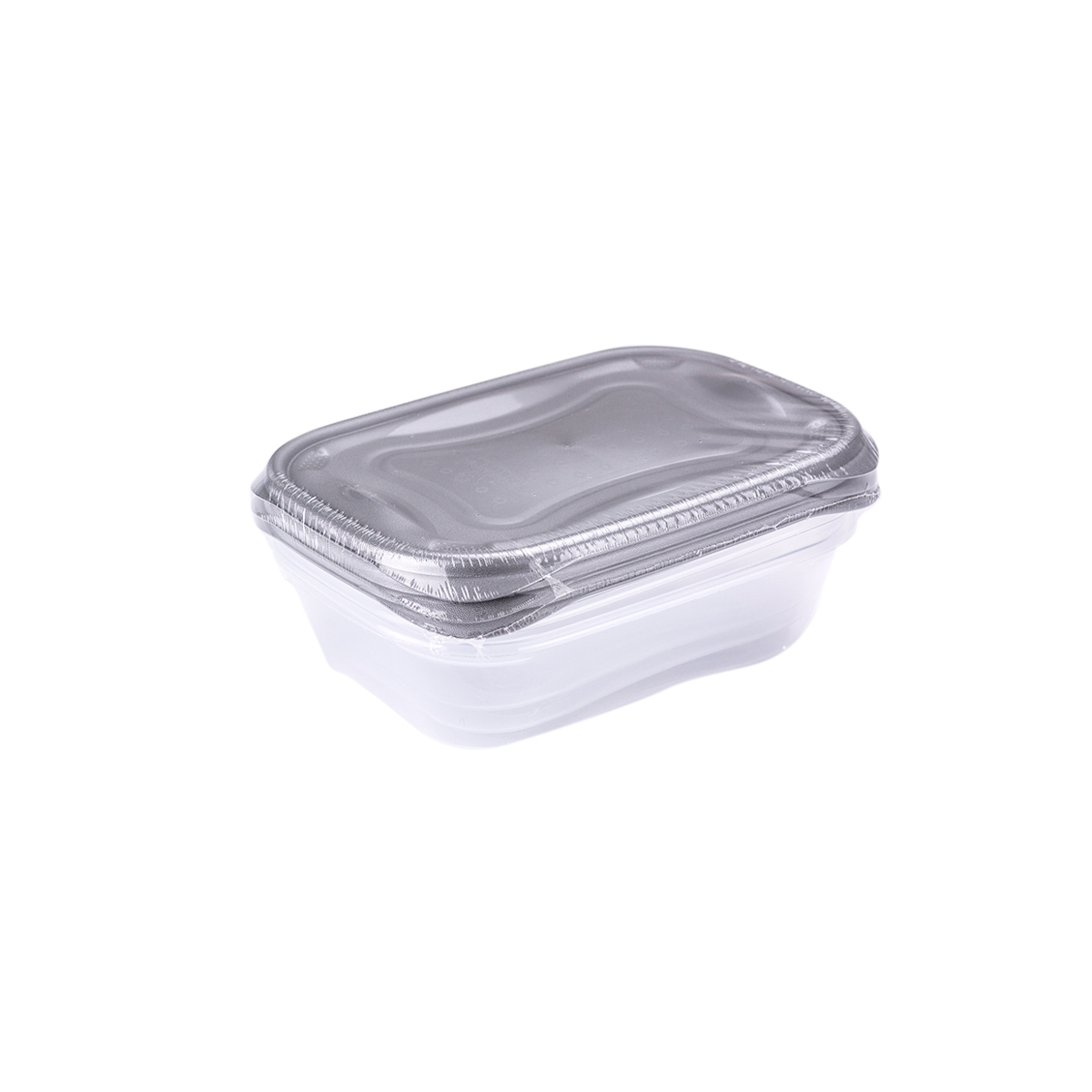 Conjunto de 3 caixas PRACTIF cinza 0,7l,  Conjunto de 3 caixas PRACTIF cinza 0,7l
