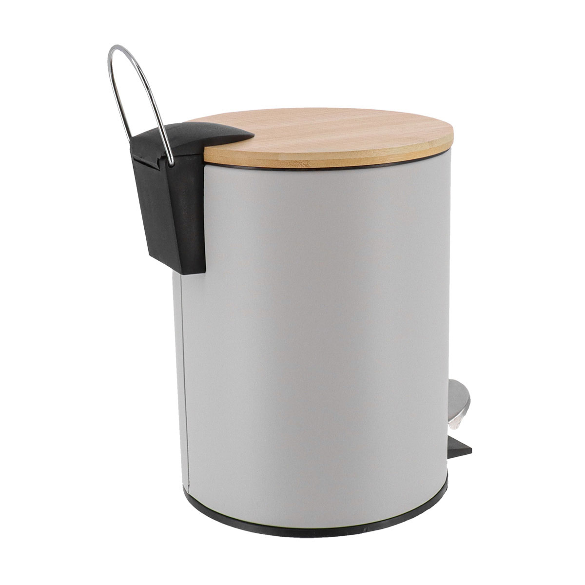 Balde wc soft close cinza claro