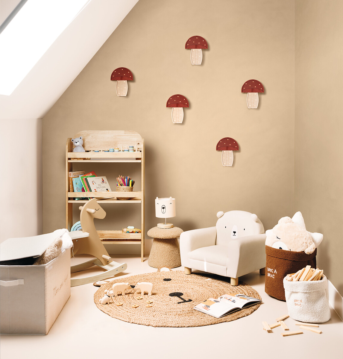 Caixa de arrumação FERME bouclet branca