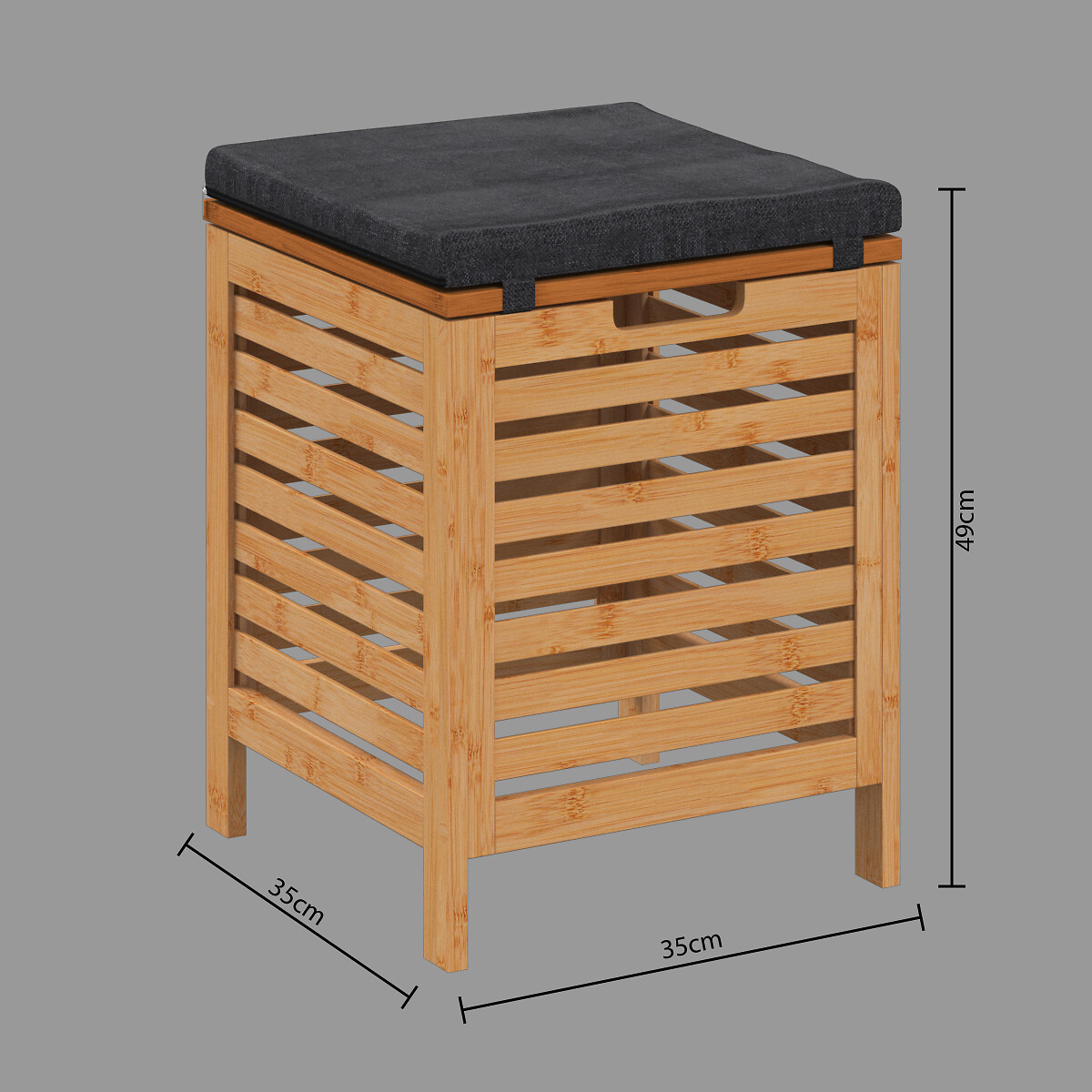 Banco com arruma&ccedil;&atilde;o de bambu