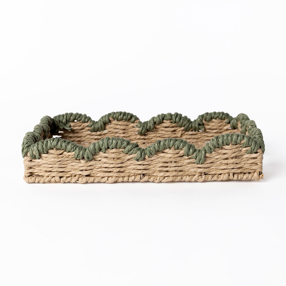 Tabuleiro retangular TRAMARE castanho em juta 30cm