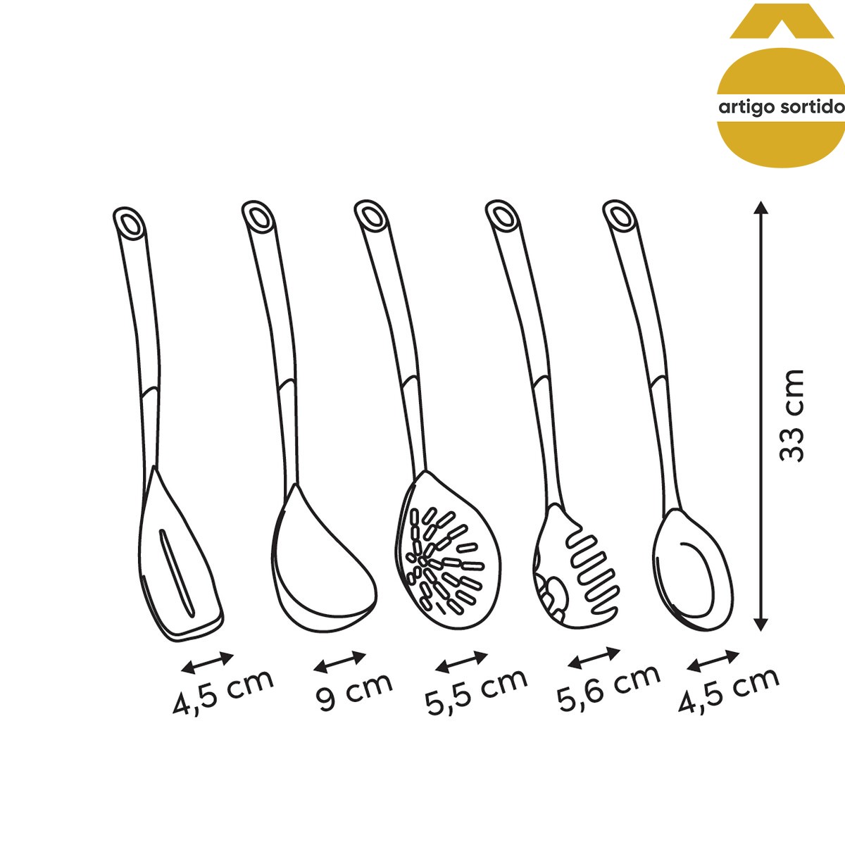 Conjunto de 5 utens&iacute;lios de servir ESSENTIELS