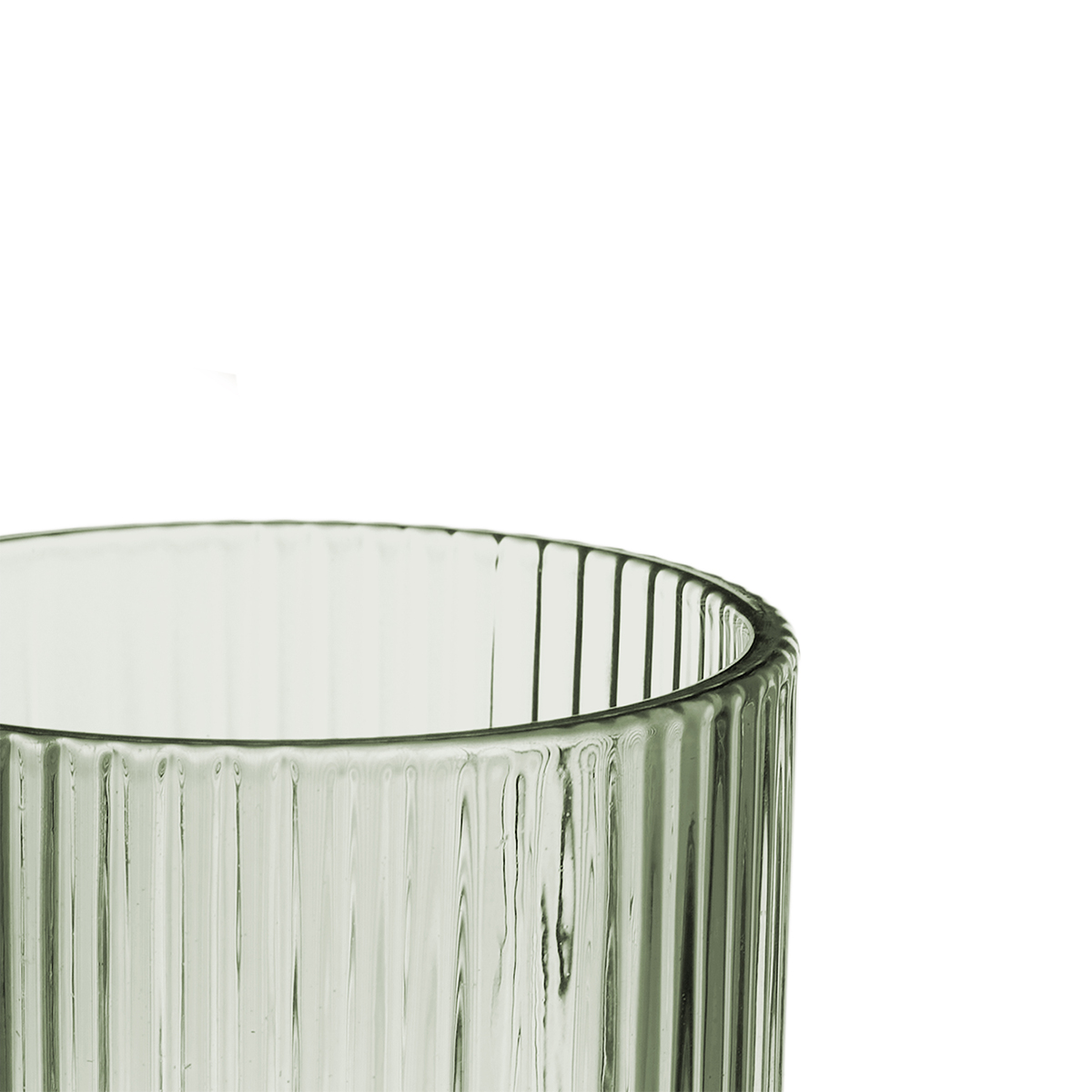 Copo de vinho riscas verde com p&eacute; 26cl