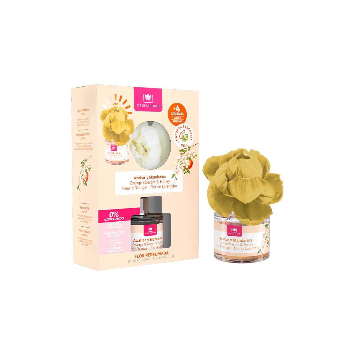 Ambientador perfumado flor de laranjeira com flor 40ml,  Ambientador perfumado flor de laranjeira com flor 40ml