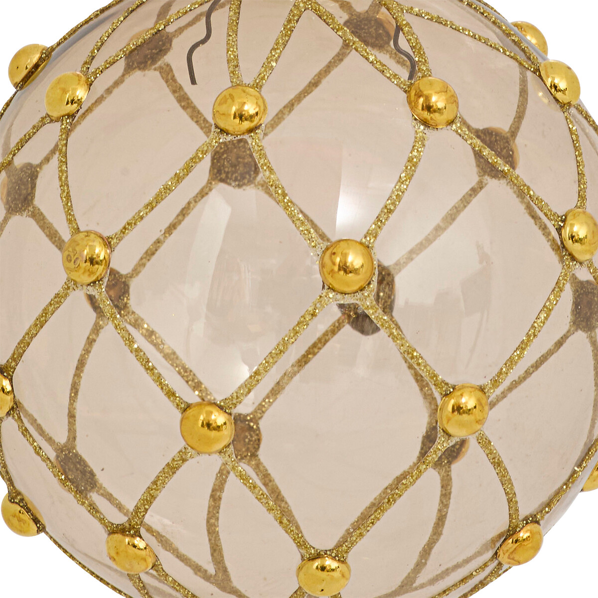 Bola de natal com p&eacute;rolas 10cm