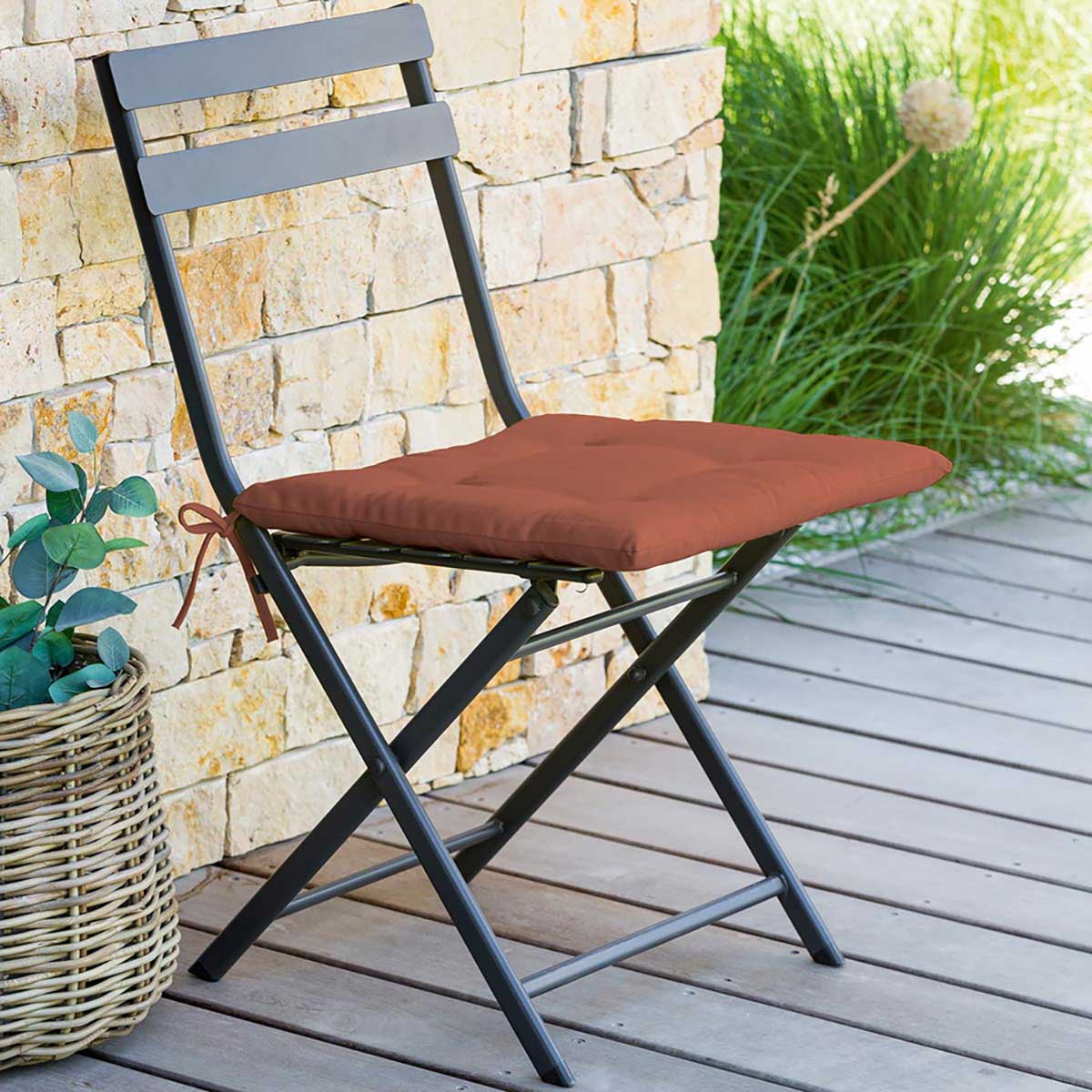 Coxim para cadeira exterior KORAI 4 pontos terracota