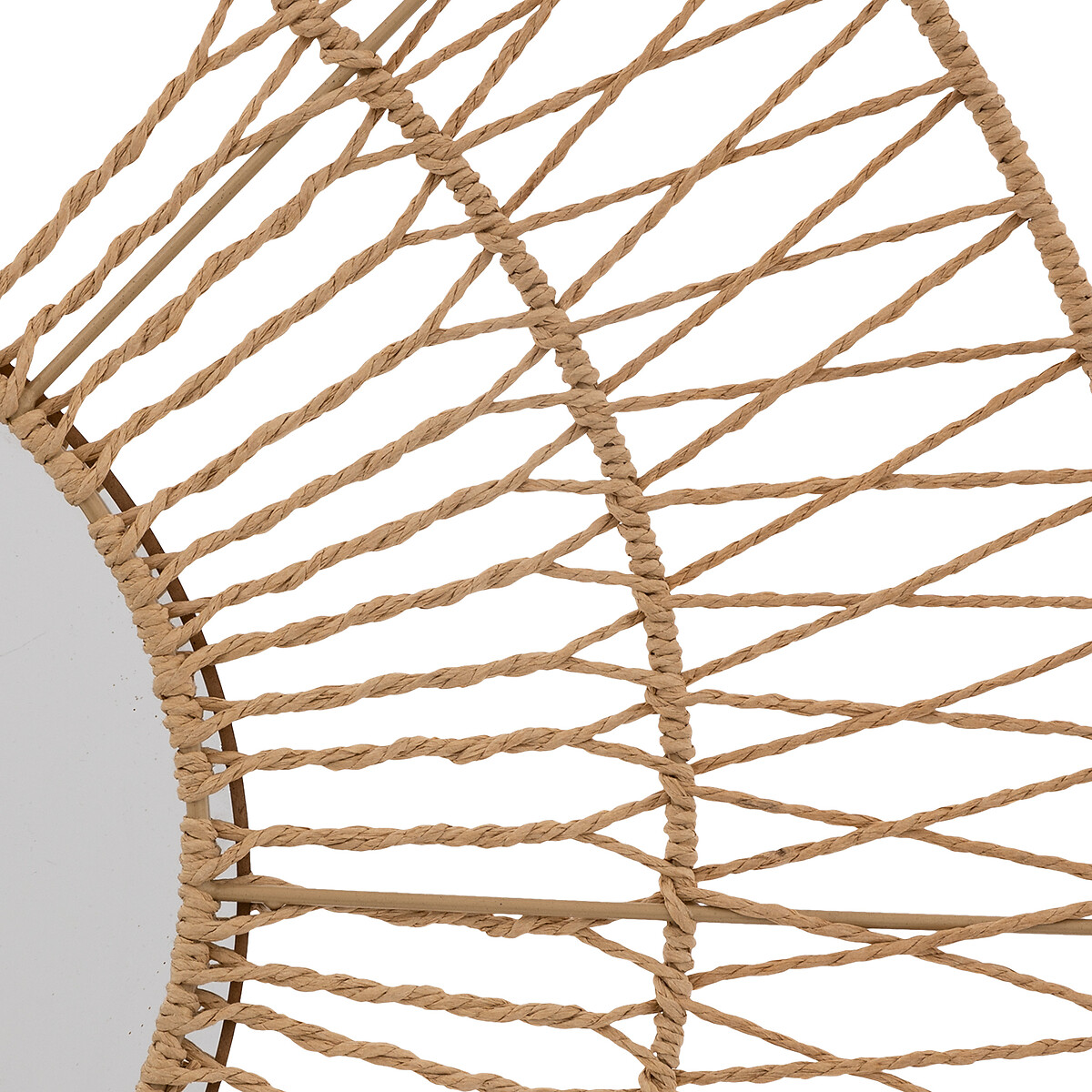 Espelho de parede MILLIE bege em corda 75cm
