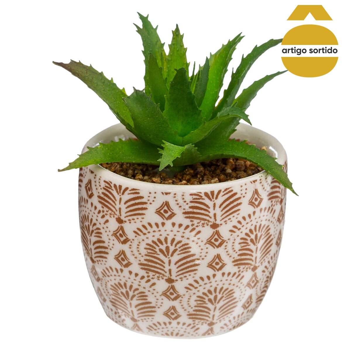 Vaso de porcelana com planta 9cm