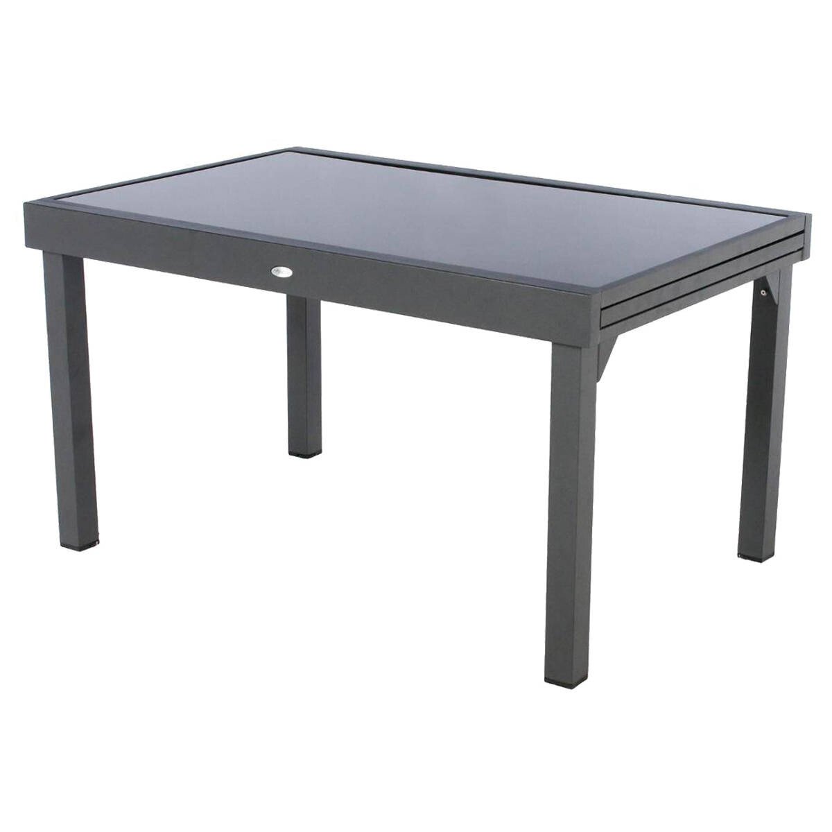 Mesa extens&iacute;vel PIAZZA cinza graphite 135-270cm