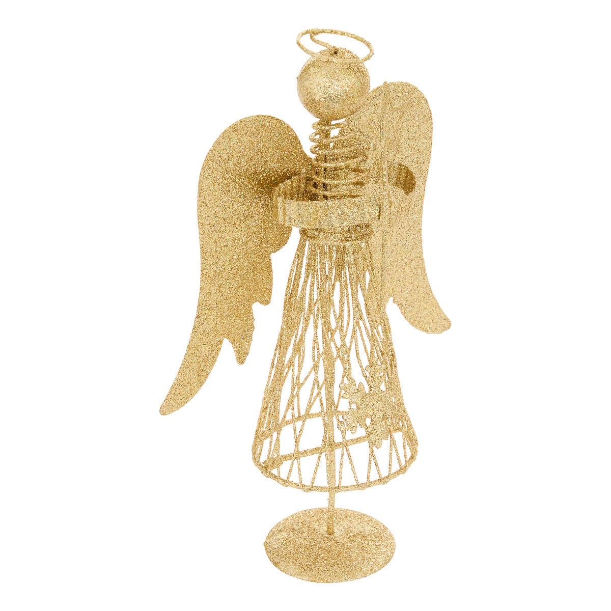 Anjo decorativo dourado