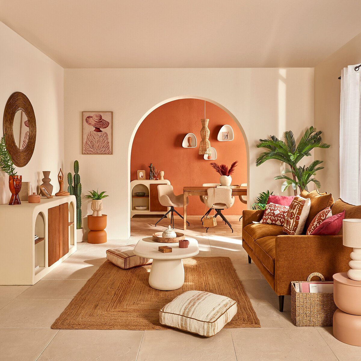 Coxim para ch&atilde;o SIENNA bege