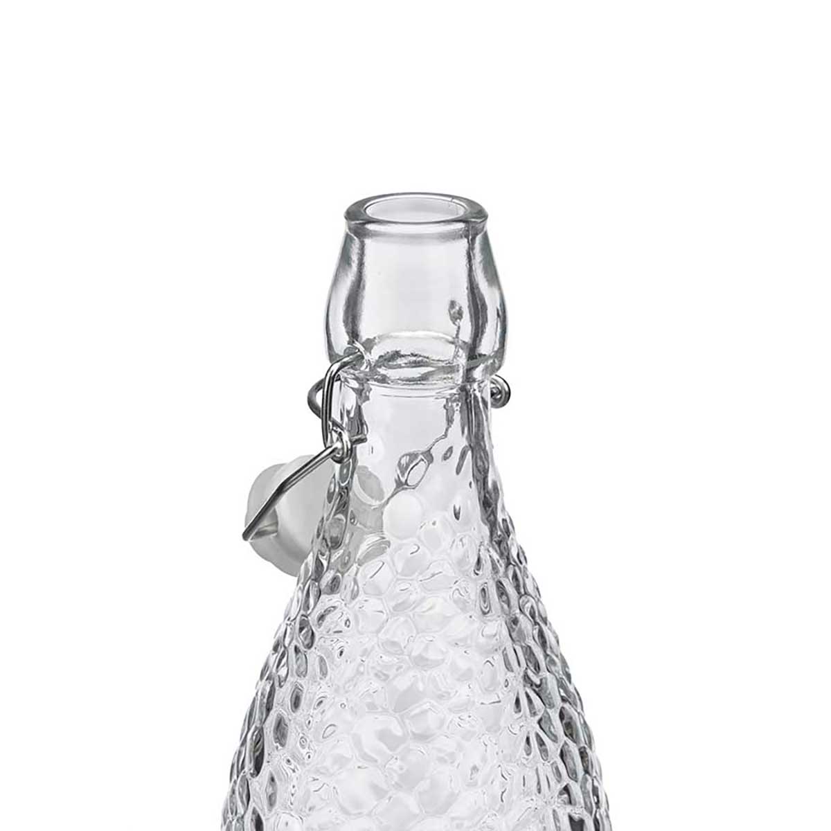 Garrafa de vidro riscas verticais 1l