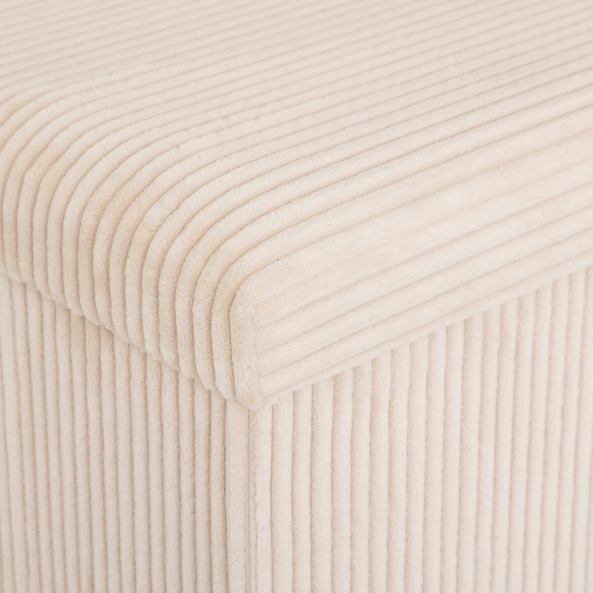 Pufe duplo com arrumação marfim