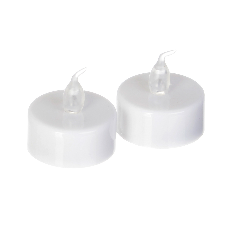 Conjunto de 2 velas tealight led brancas