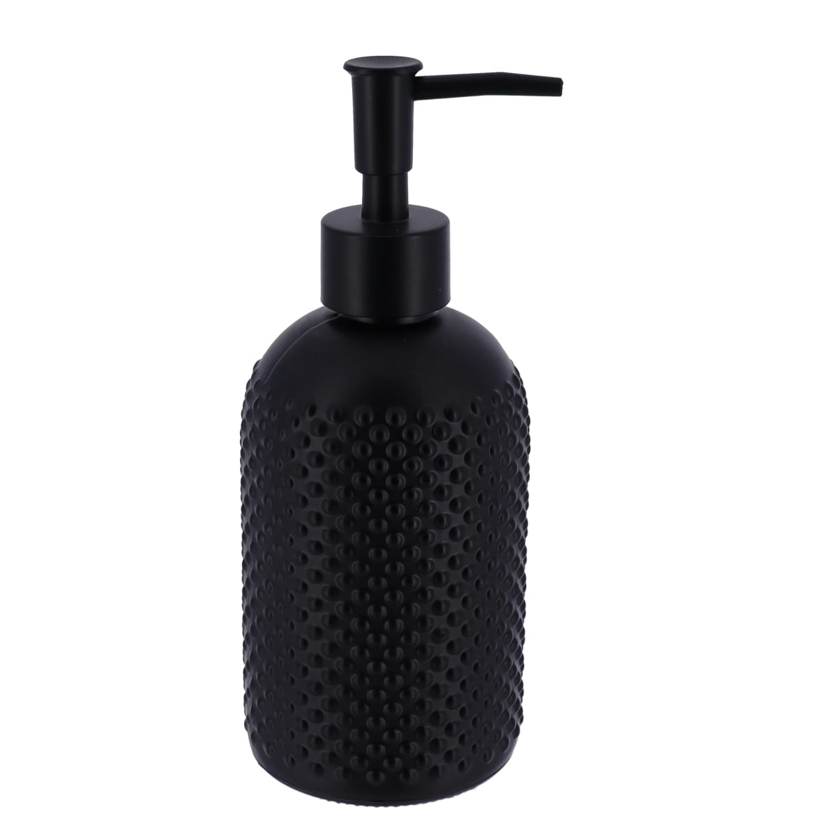Doseador de sabonete l&iacute;quido em vidro preto 410ml