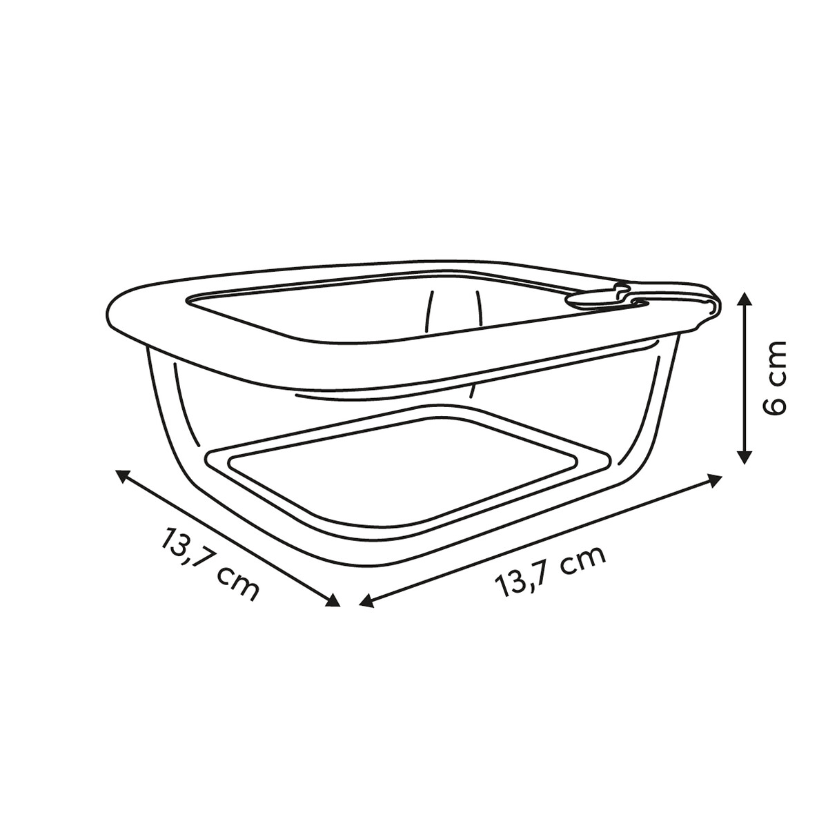 Caixa herm&eacute;tica retangular SILEAT 0,5l