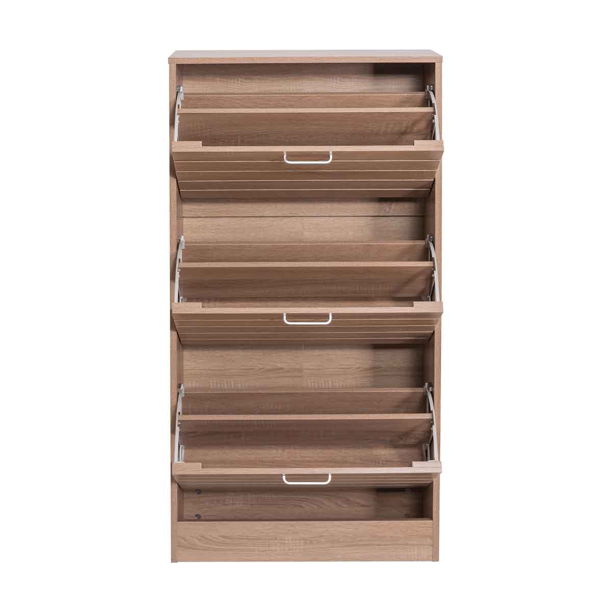 Sapateira ripada com 3 gavetas 120cm