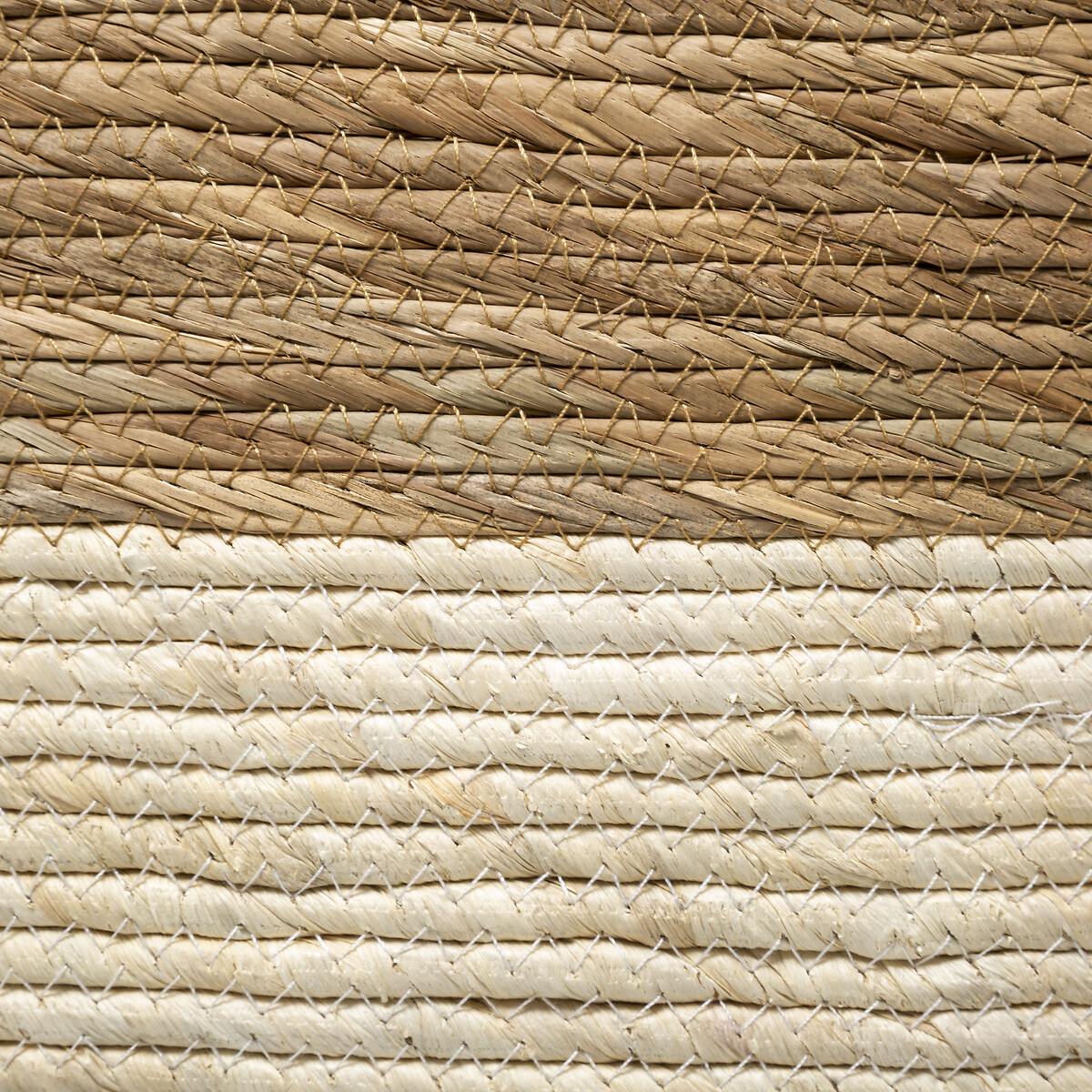 Cesto de arrumação em palha bege 15x31cm