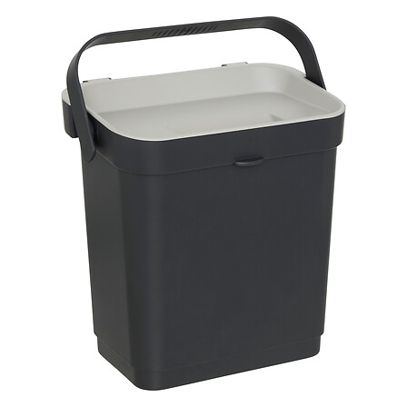 Balde do lixo retangular preto 5l