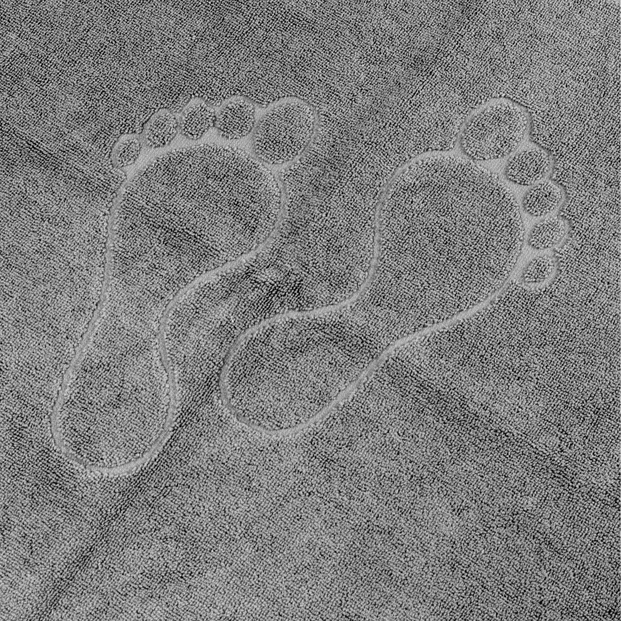 Tapete saída de banho TOOSTY pés cinza