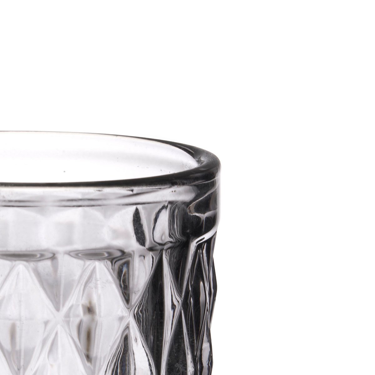 Copo De Champanhe Diamante Cinza 17,5cl