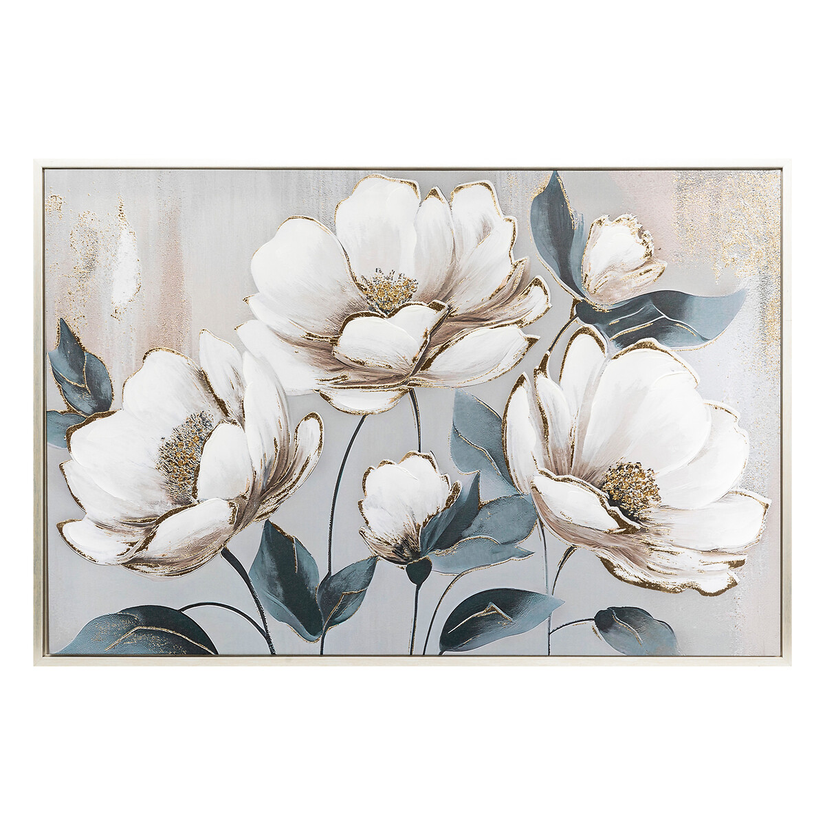 Quadro decorativo com relevo de flores  MARGARET 60x90cm