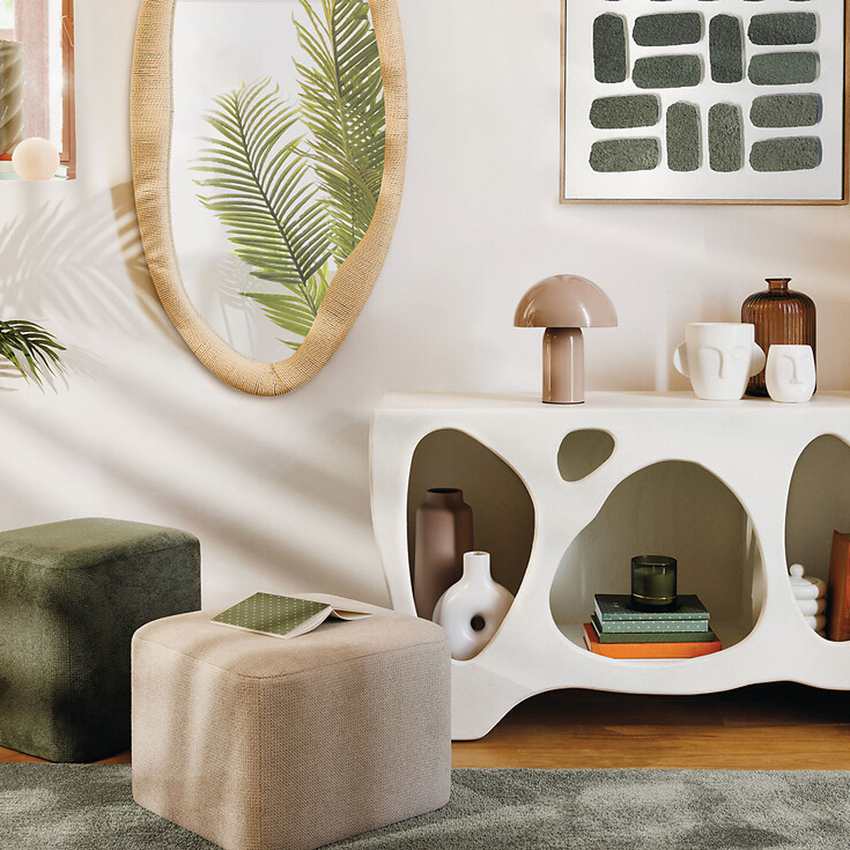 Candeeiro de mesa LITO bege em metal