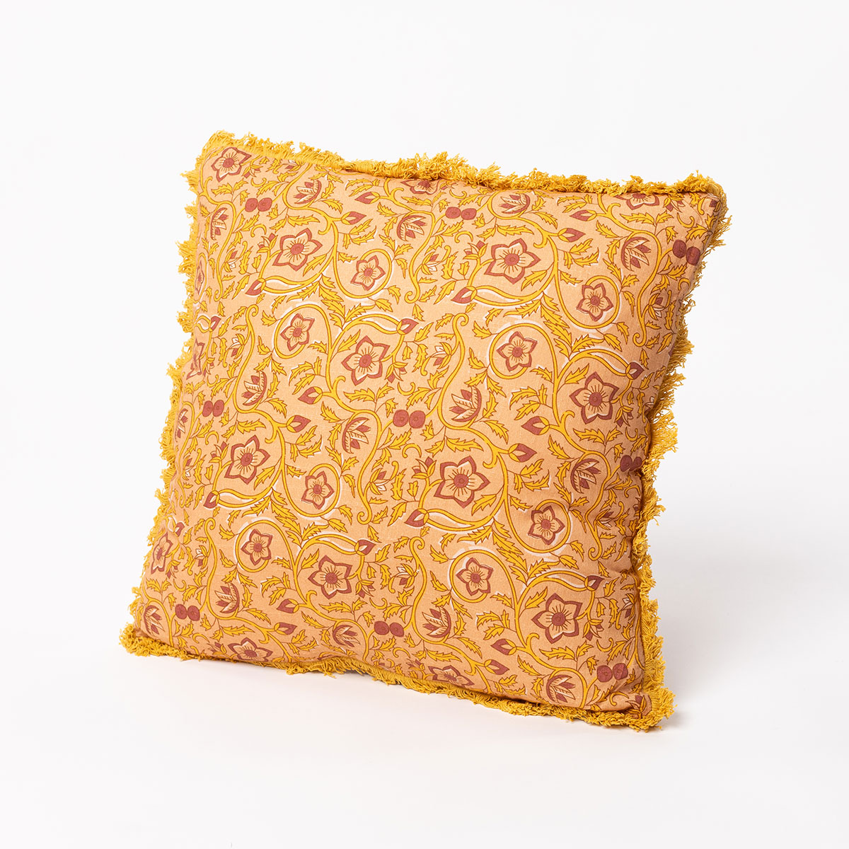 Almofada YUCATAN floral amarelo 45x45cm