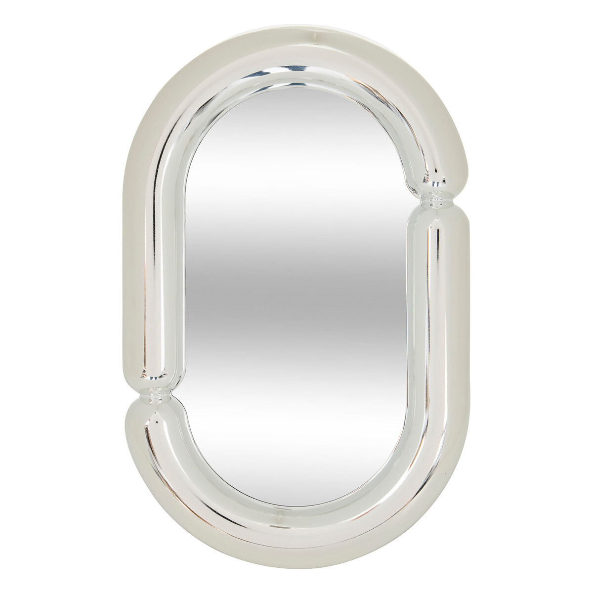 Espelho oval SKY prateado 30x19cm