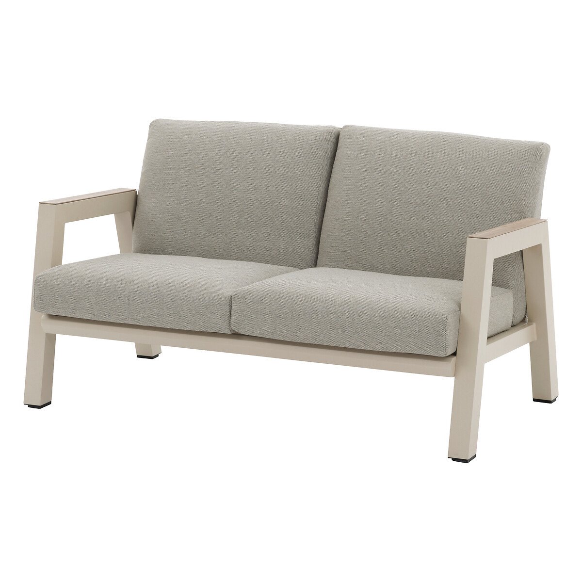 Sof&aacute; AXIOME cru e cinza em alum&iacute;nio