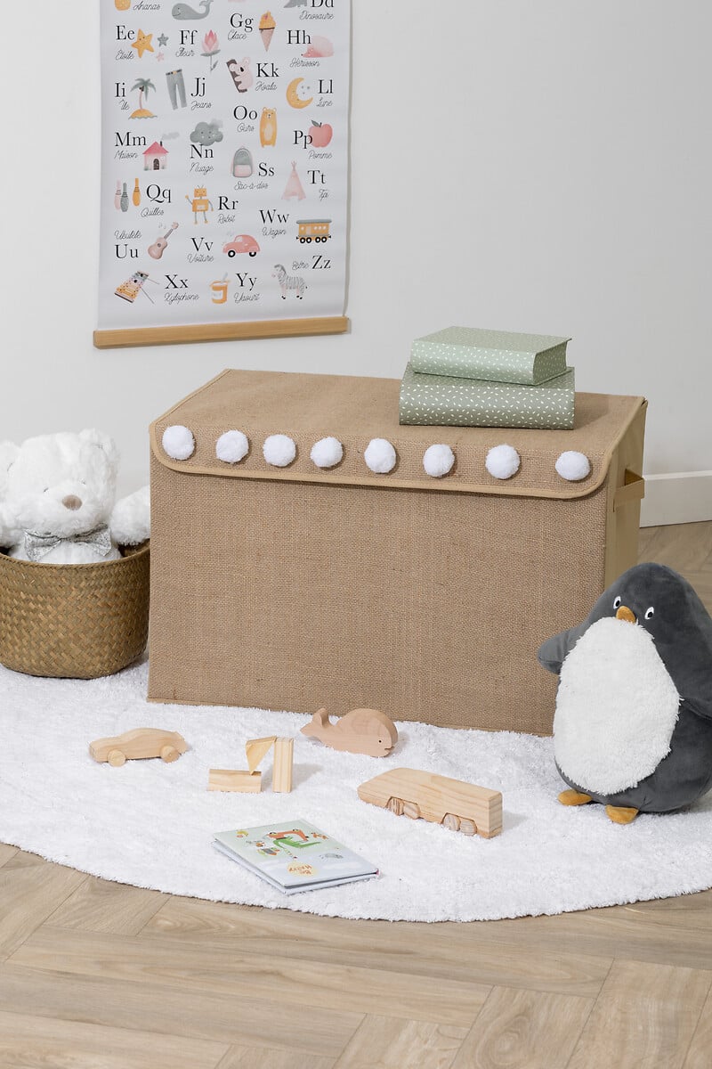 Caixa de arrumação OASIS com pompons 57x36x36cm