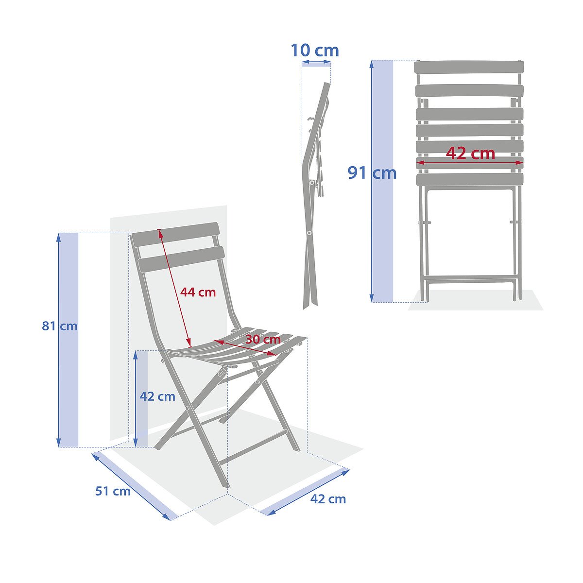 Cadeira dobr&aacute;vel GREENSBORO laurier