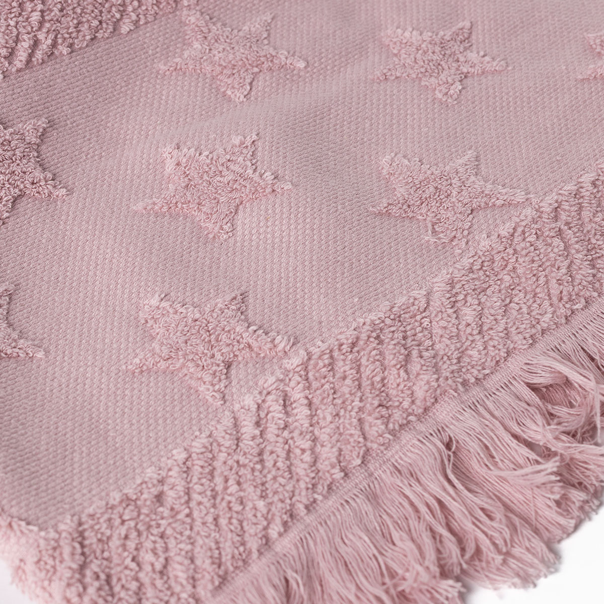 Toalha de m&atilde;os rosa com estrelas 50x90cm