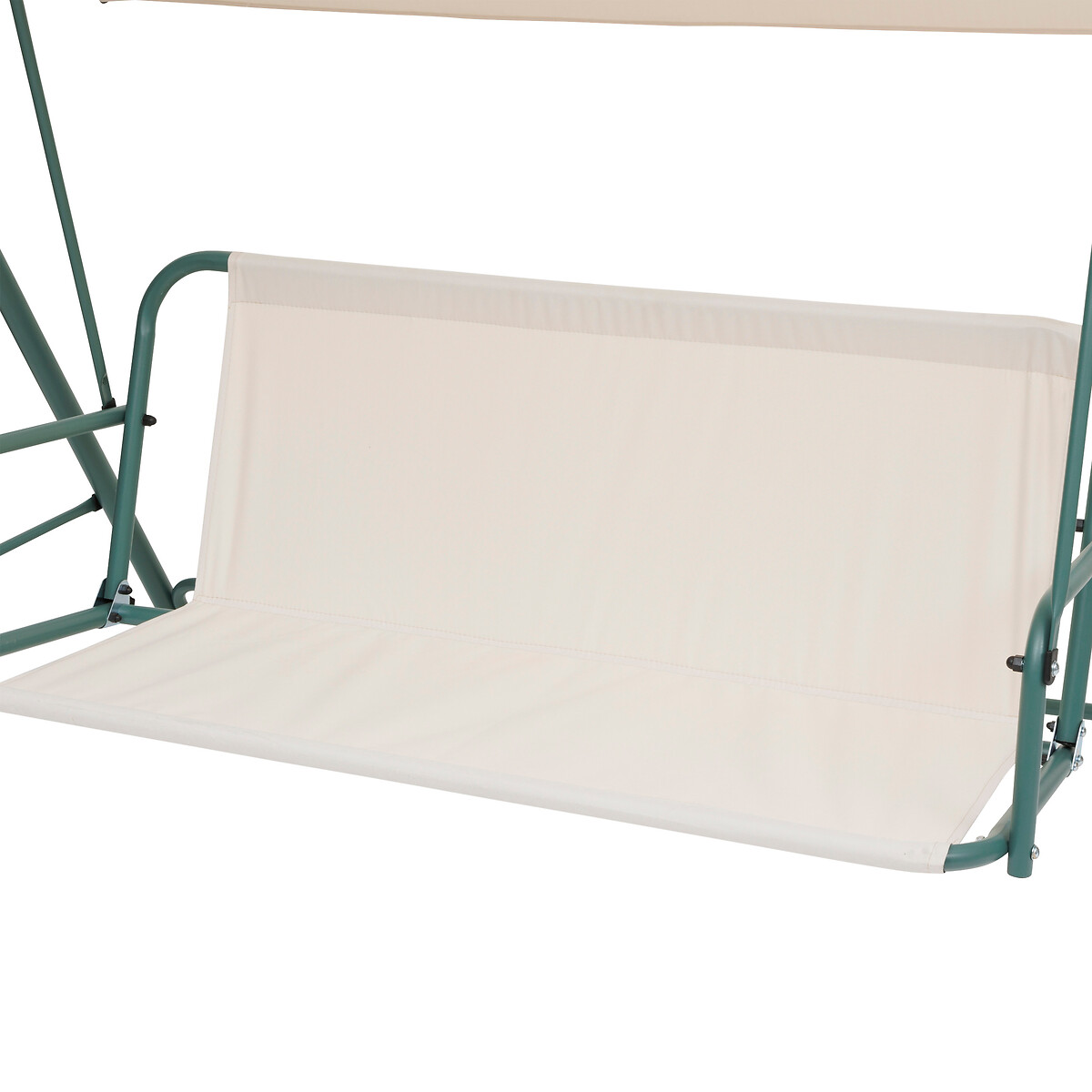 Baloiço em aço bege e verde