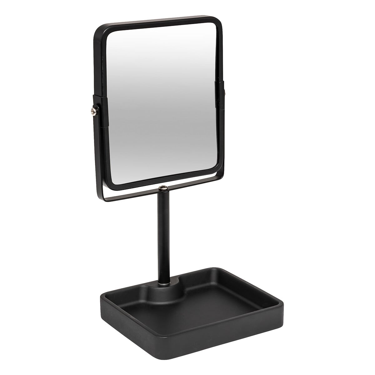 Espelho wc preto em poliresina 30cm