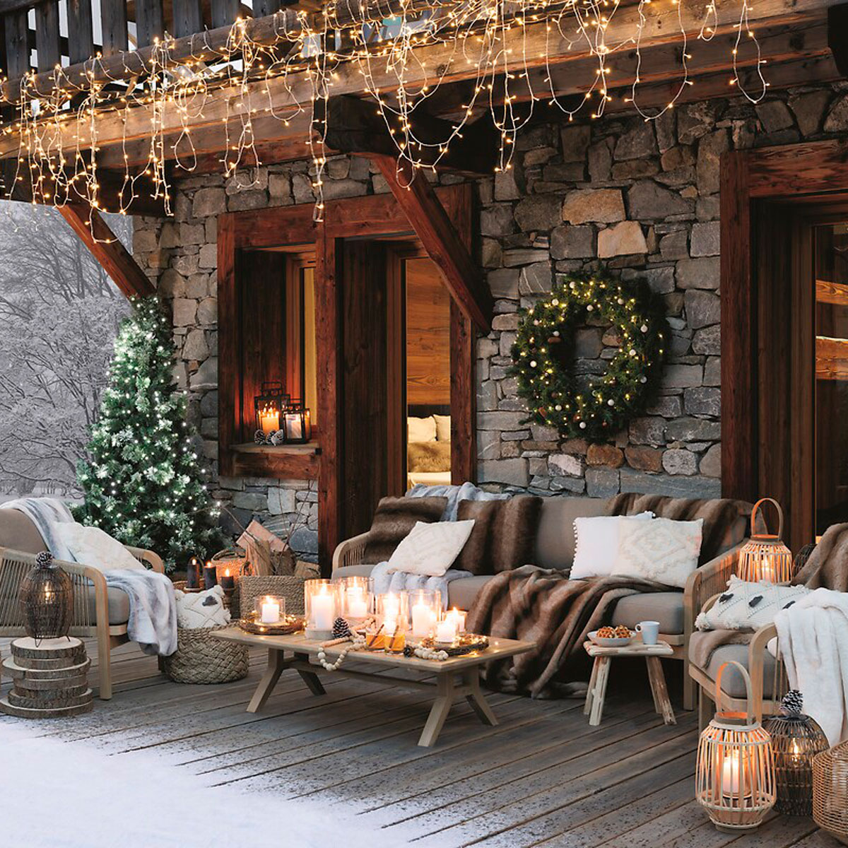 Casti&ccedil;al em vidro com base em madeira 13,6x13cm