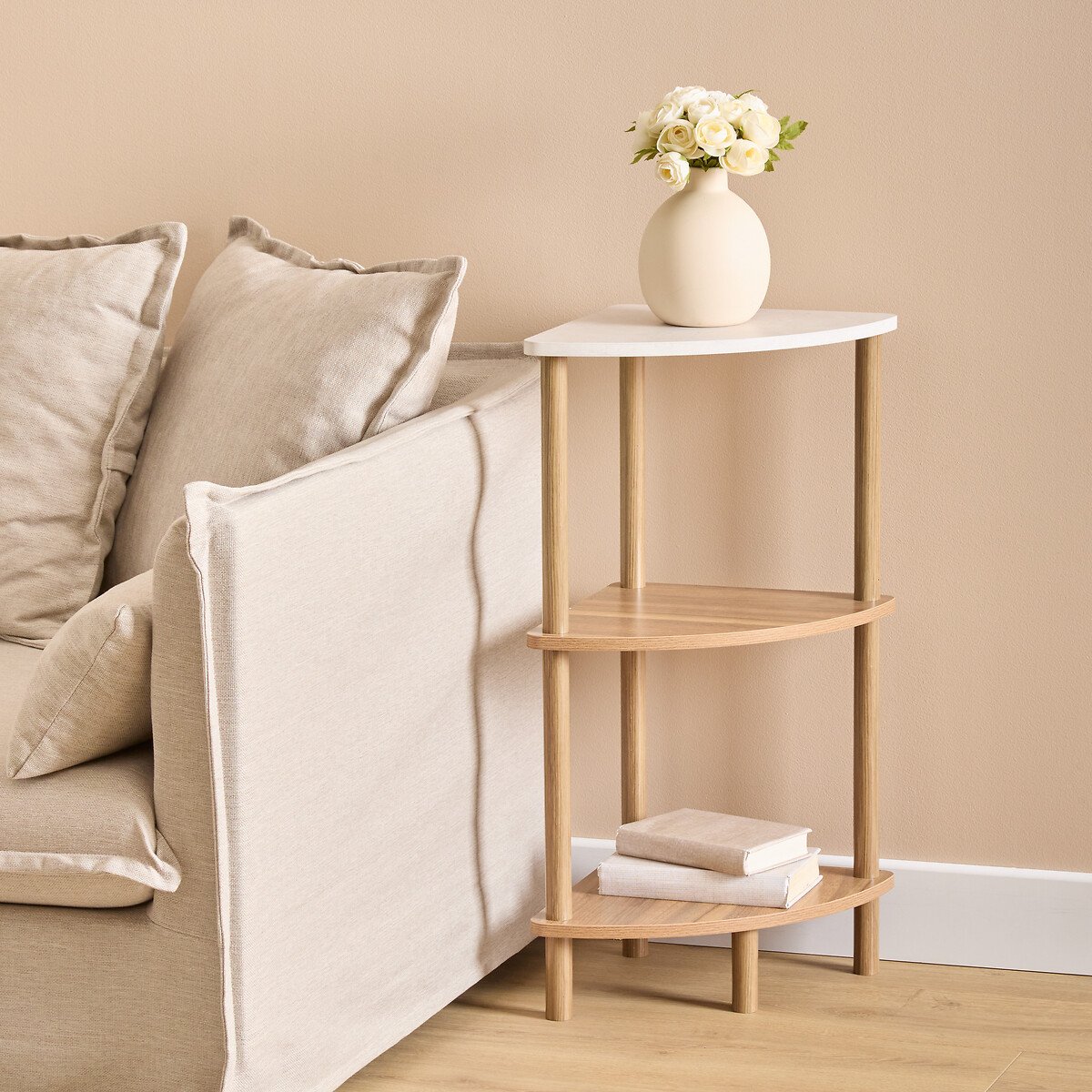 Estante de canto COME castanho