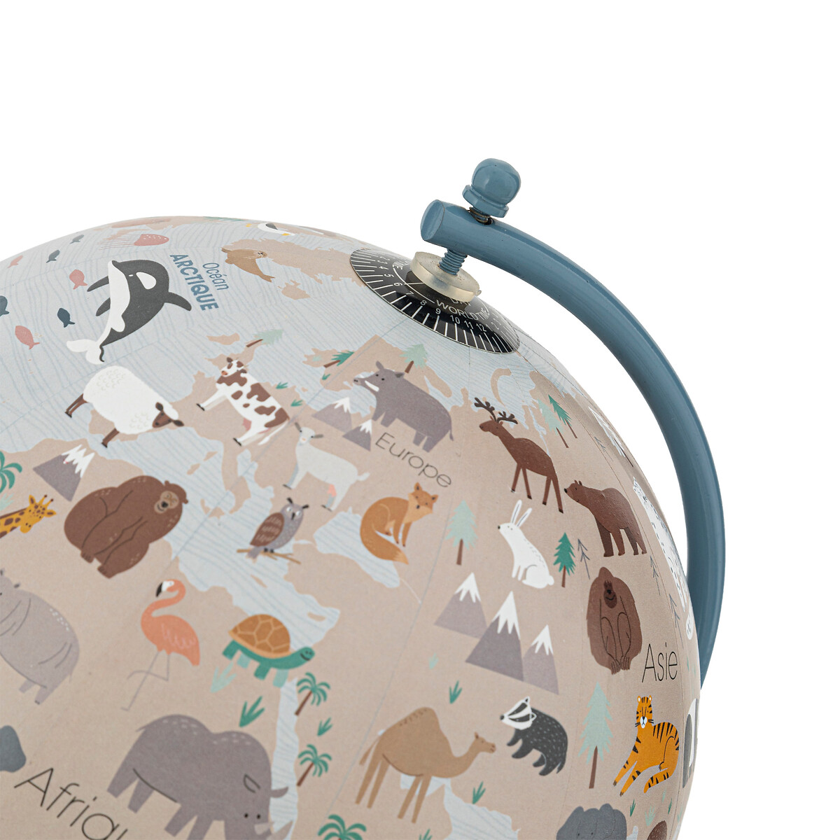 Globo azul com animais 20cm