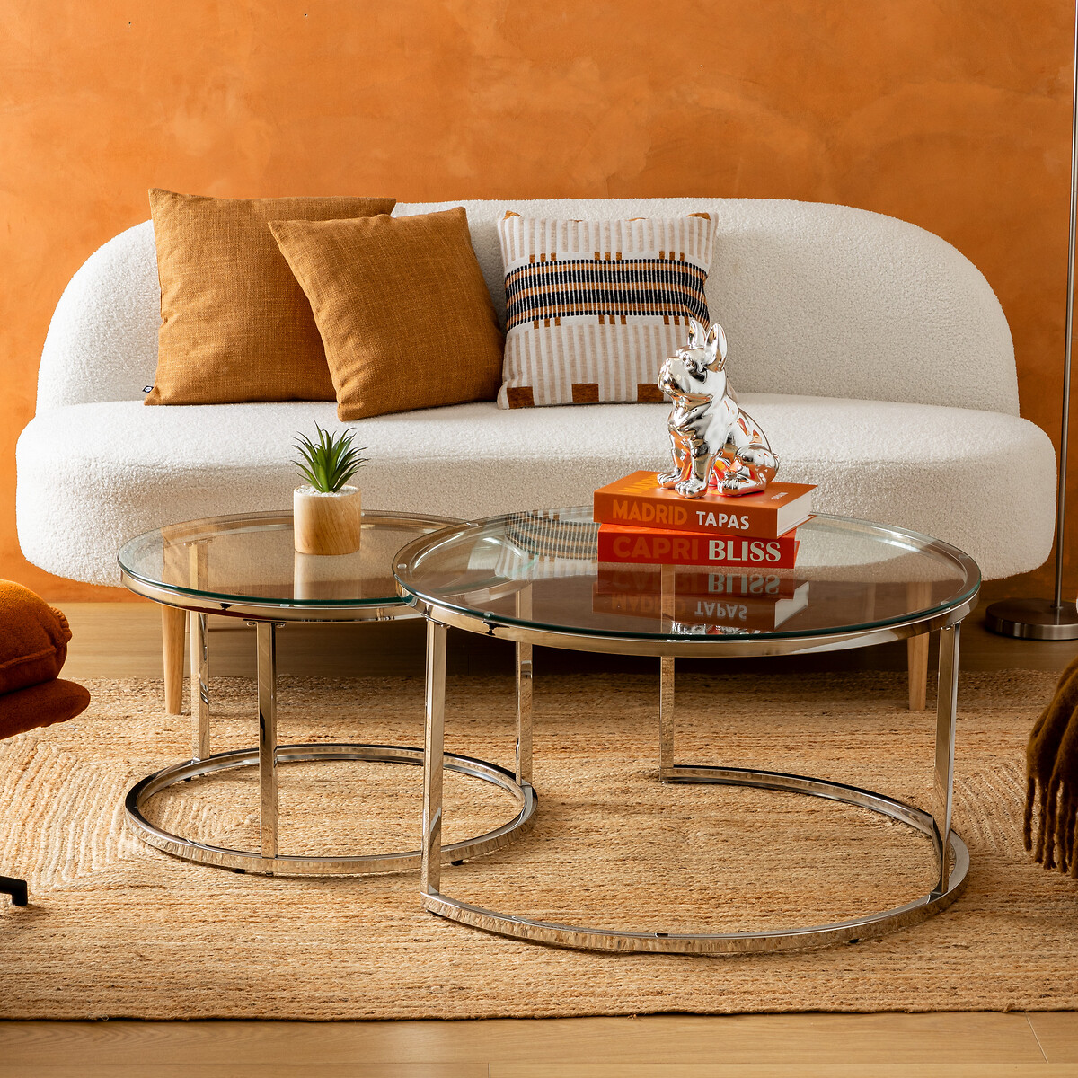 Sofá INSI branco em tecido 172x75x72cm