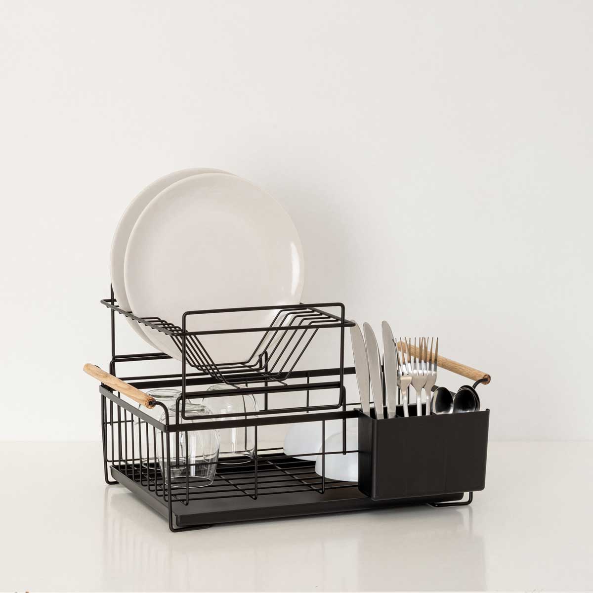 Escorredor de loi&ccedil;a blackwood preto